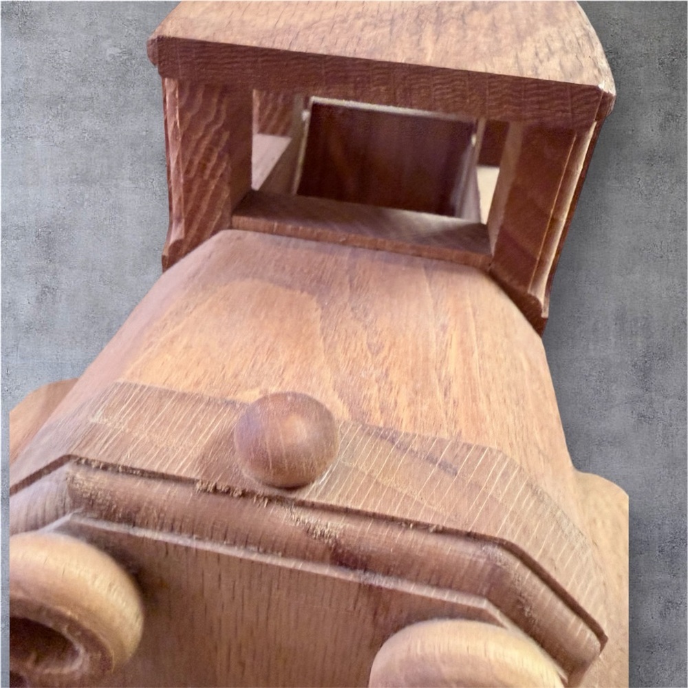 Vintage Wooden Model A Car 1979 Ol’ Tyme Toys by Gayle Anderson Handmade Oak - Picture 9 of 13